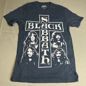 Black Sabbath Tee Cross Dark Blue Medium